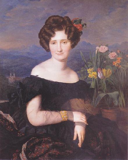 Ferdinand Georg Waldmuller Portrait of Johanna Borckenstein Germany oil painting art
